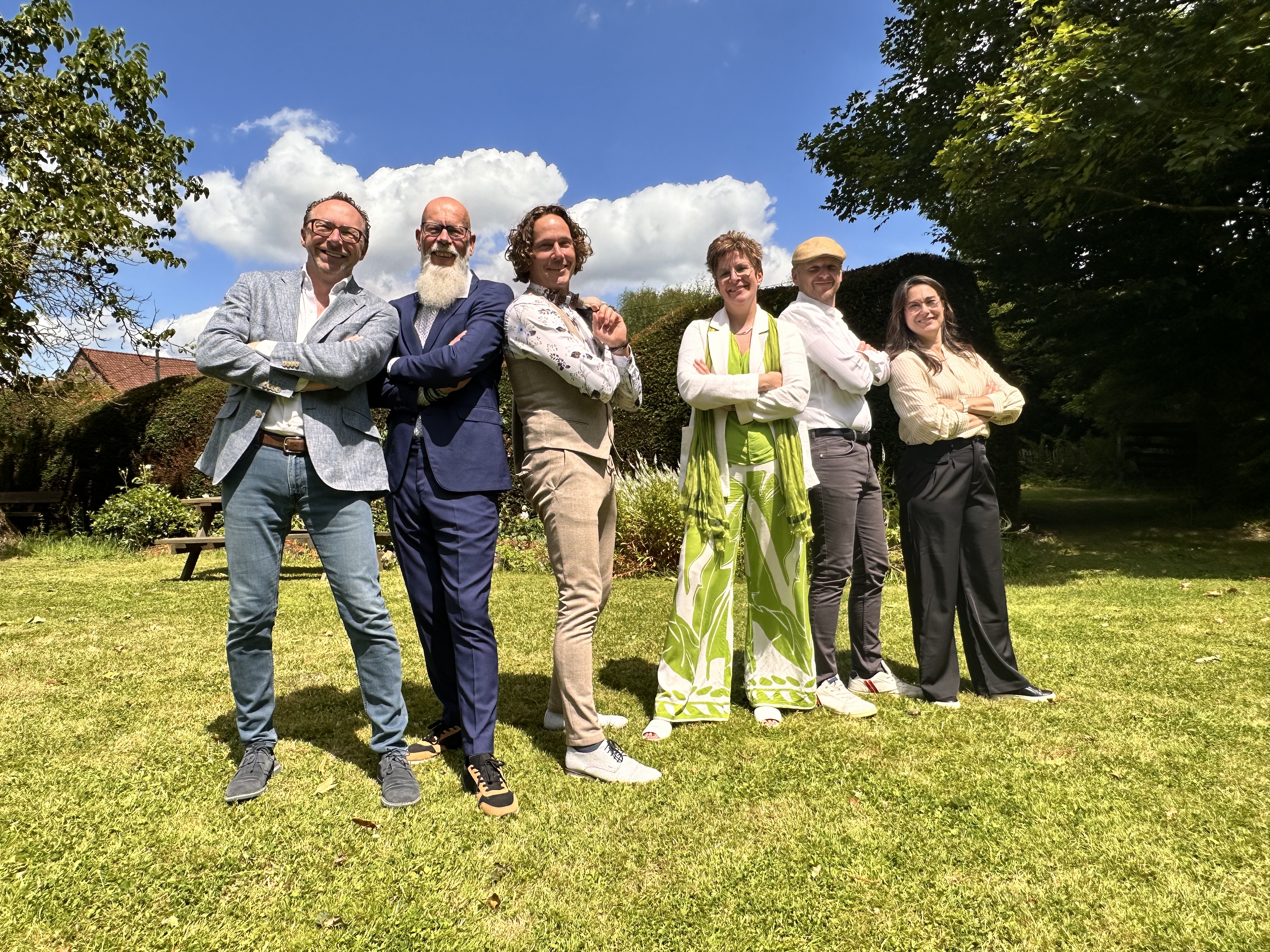 The Prana team in conversation in the studio